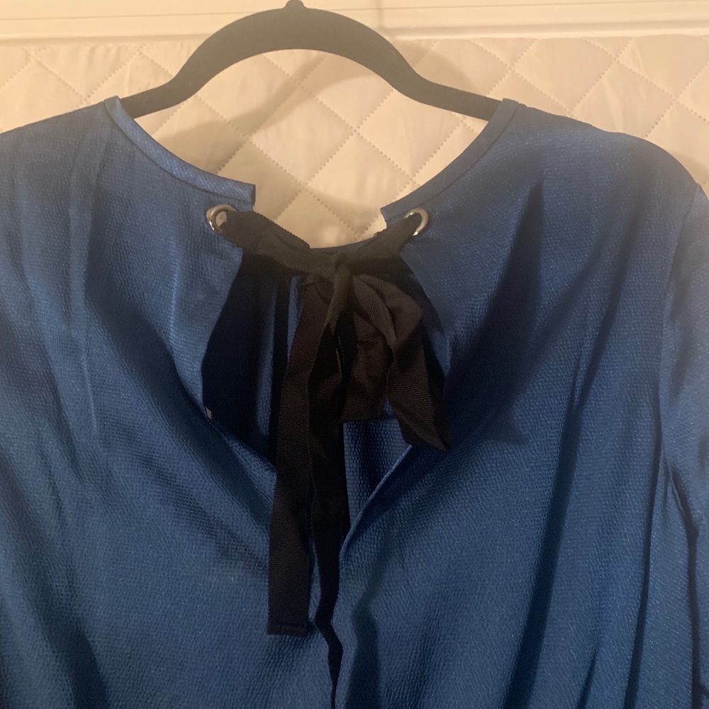 Rachel Roy Blue Long Sleeve Tie Back Dress - Picture 7 of 12
